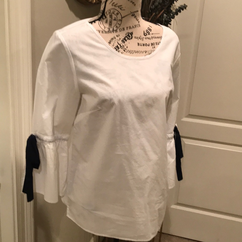 J Crew white top Size S